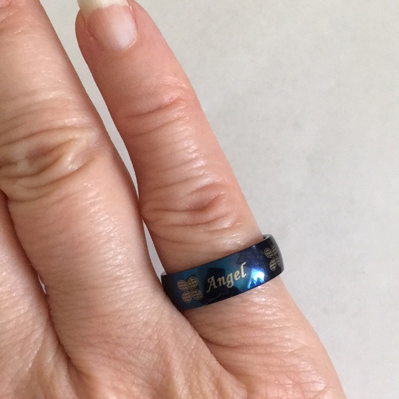 NWOT Angel Stainless Steel Ring - Picture 3 of 4
